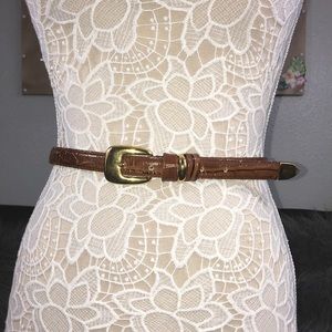 Accessories by Pearl Embossed Genuine Leather Belt